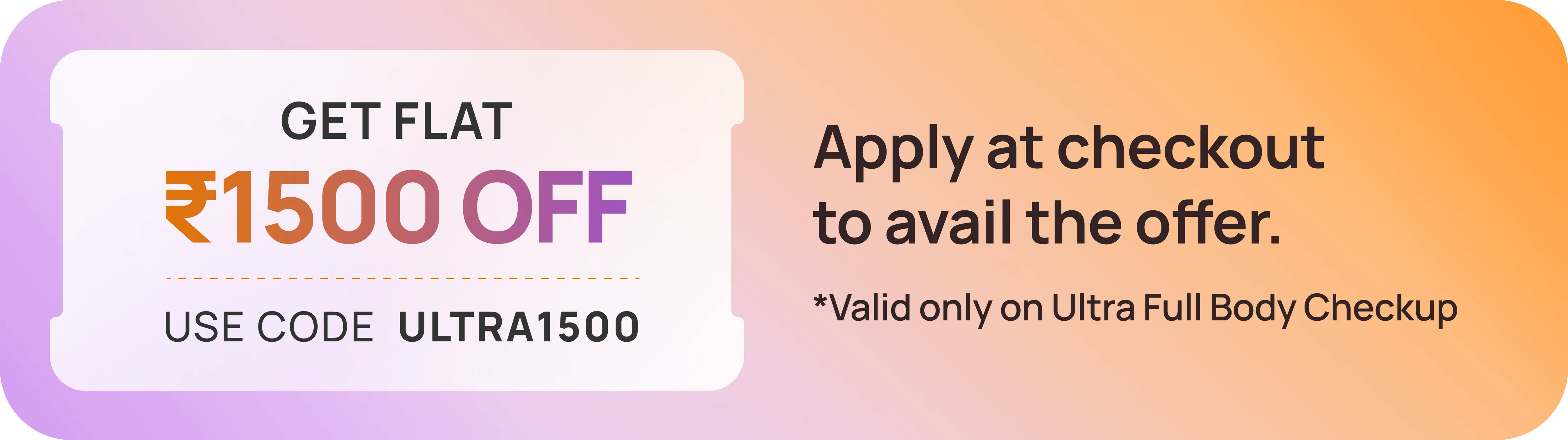 ultra checkup offer banner