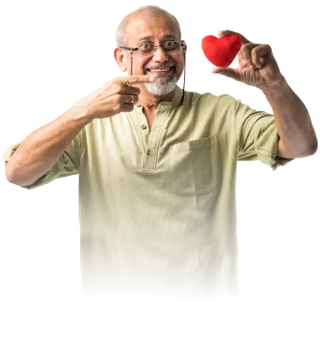 Man holding heart